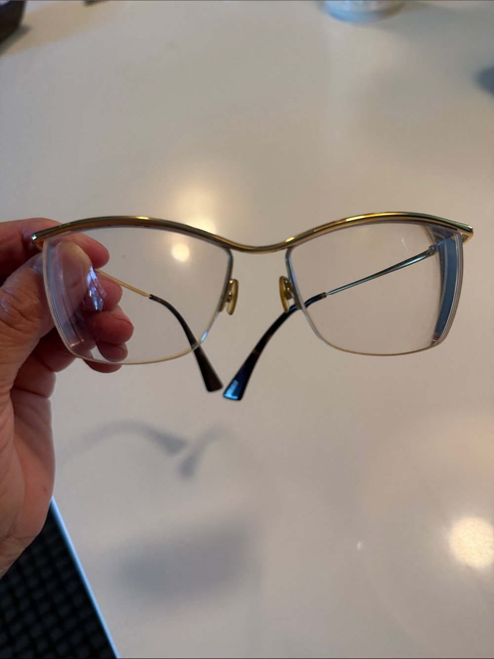 Gold Frame Women's Glasses with prescription lens